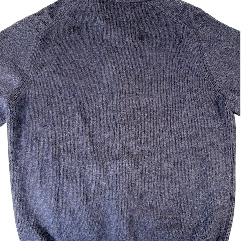 Sid Mashburn Shawl Cardigan Sweater Men's XL Navy Blue 80% Wool/20% Nylon Blend